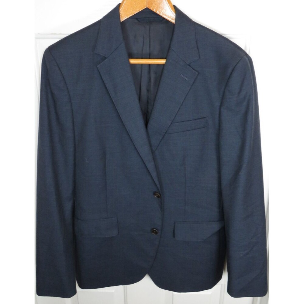 Bonobos Standard Fit Wool Blend Blazer Navy Blue 2 Button Suit Jacket 42R